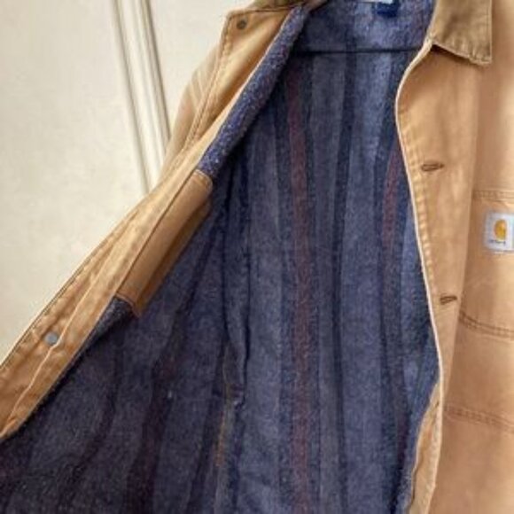 VINTAGE Carhartt Blanket Lined Chore Jacket - Picture 7 of 8
